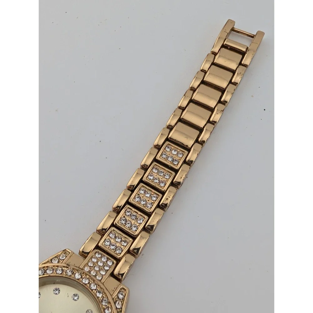 Charter Club Watch Women 24mm Case Gold Rhinstones 6